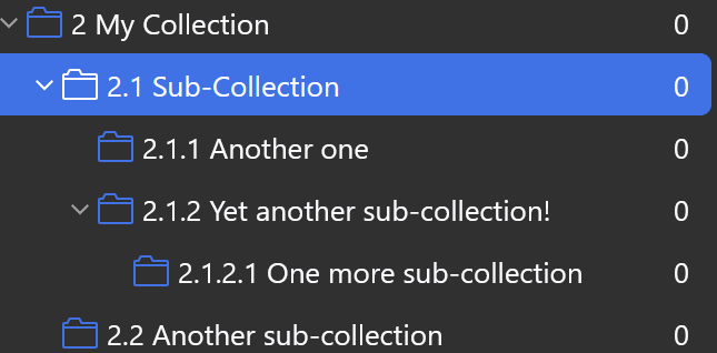 After reorder: Another one is now 2.1.1, former 2.1.1 shifted to 2.1.2