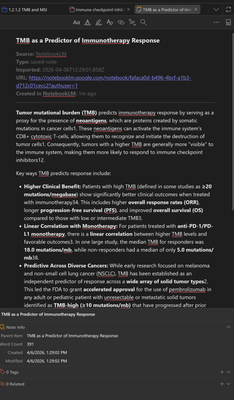 Full note content imported into Zotero with rich formatting